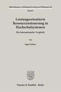 Leistungsorientierte Ressourcensteuerung in Hochschulsystemen._cover