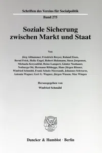 Soziale Sicherung zwischen Markt und Staat._cover