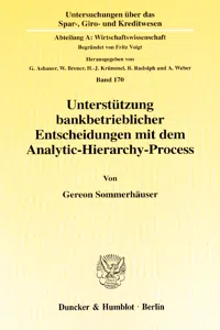 Unterstützung bankbetrieblicher Entscheidungen mit dem Analytic-Hierarchy-Process._cover