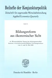 Bildungsreform aus ökonomischer Sicht._cover