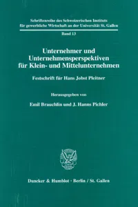 Unternehmer und Unternehmensperspektiven für Klein- und Mittelunternehmen._cover