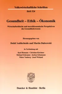 Gesundheit - Ethik - Ökonomik._cover