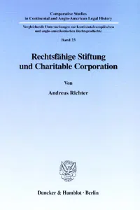 Rechtsfähige Stiftung und Charitable Corporation._cover