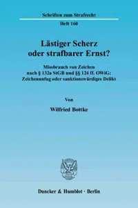 Lästiger Scherz oder strafbarer Ernst?_cover