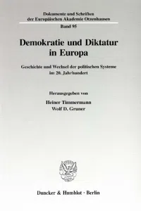 Demokratie und Diktatur in Europa._cover