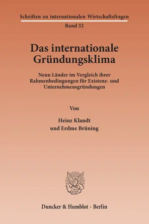 Das Internationale Gründungsklima.