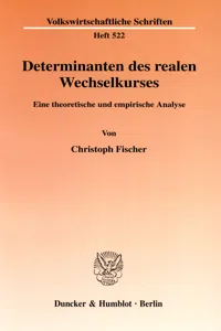 Determinanten des realen Wechselkurses._cover