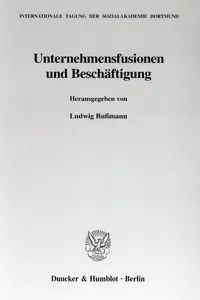 Unternehmensfusionen und Beschäftigung._cover