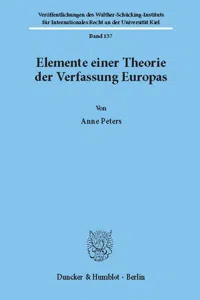 Elemente einer Theorie der Verfassung Europas._cover