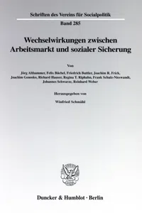 Wechselwirkungen zwischen Arbeitsmarkt und sozialer Sicherung._cover