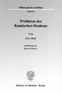 Probleme des Kantischen Denkens._cover