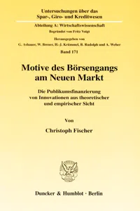 Motive des Börsengangs am Neuen Markt._cover