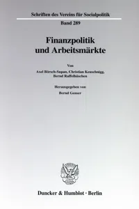 Finanzpolitik und Arbeitsmärkte._cover