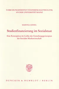 Studienfinanzierung im Sozialstaat._cover