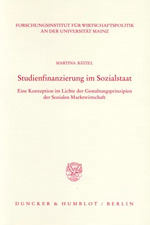 Studienfinanzierung im Sozialstaat.