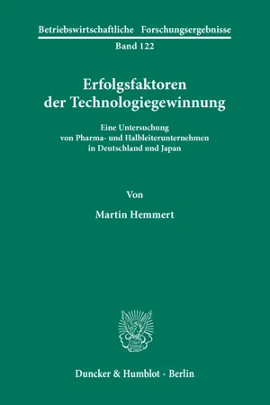 Erfolgsfaktoren der Technologiegewinnung.