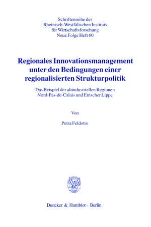 Regionales Innovationsmanagement unter den Bedingungen einer regionalisierten Strukturpolitik.