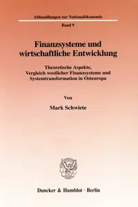 Finanzsysteme und wirtschaftliche Entwicklung._cover