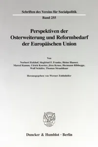 Perspektiven der Osterweiterung und Reformbedarf der Europäischen Union._cover