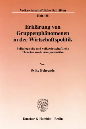 Erklärung von Gruppenphänomenen in der Wirtschaftspolitik.