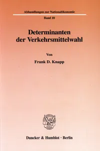 Determinanten der Verkehrsmittelwahl._cover