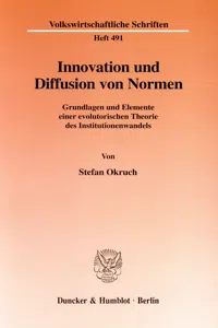 Innovation und Diffusion von Normen._cover