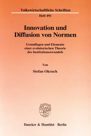 Innovation und Diffusion von Normen.