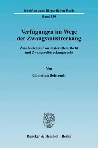 Verfügungen im Wege der Zwangsvollstreckung._cover