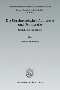 Die Ukraine zwischen Autokratie und Demokratie._cover