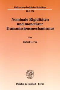 Nominale Rigiditäten und monetärer Transmissionsmechanismus._cover