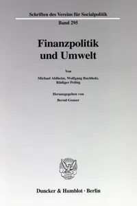 Finanzpolitik und Umwelt._cover