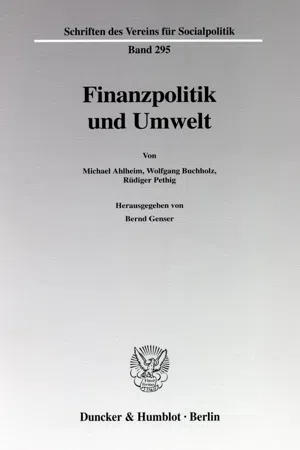 Finanzpolitik und Umwelt.