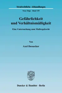 Gefährlichkeit und Verhältnismäßigkeit._cover