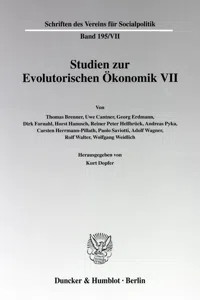 Studien zur Evolutorischen Ökonomik VII._cover