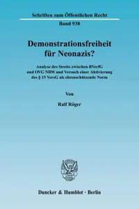 Demonstrationsfreiheit für Neonazis?_cover