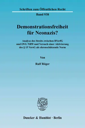 Demonstrationsfreiheit für Neonazis?