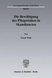 Die Bewältigung des Pflegerisikos in Skandinavien._cover