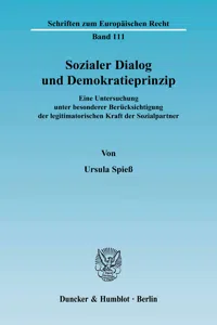 Sozialer Dialog und Demokratieprinzip._cover