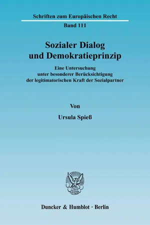 Sozialer Dialog und Demokratieprinzip.