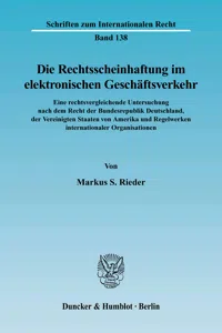 Die Rechtsscheinhaftung im elektronischen Geschäftsverkehr._cover