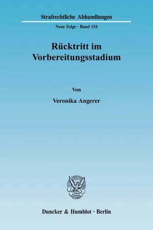 Rücktritt im Vorbereitungsstadium.