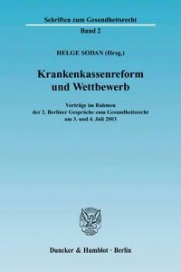 Krankenkassenreform und Wettbewerb._cover