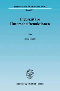 Plebiszitäre Unterschriftenaktionen._cover