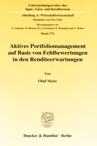 Aktives Portfoliomanagement auf Basis von Fehlbewertungen in den Renditeerwartungen._cover