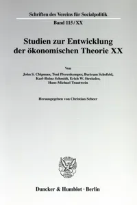 Die Ältere Historische Schule: Wirtschaftstheoretische Beiträge und wirtschaftspolitische Vorstellungen._cover