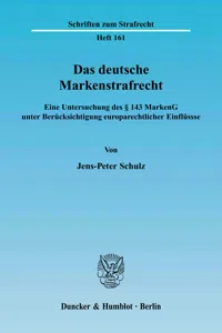 Das deutsche Markenstrafrecht._cover