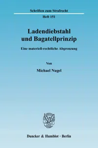 Ladendiebstahl und Bagatellprinzip._cover