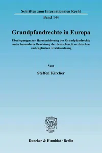 Grundpfandrechte in Europa._cover