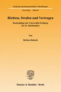 Richten, Strafen und Vertragen._cover