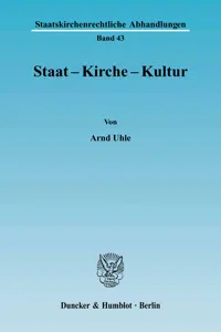 Staat - Kirche - Kultur._cover